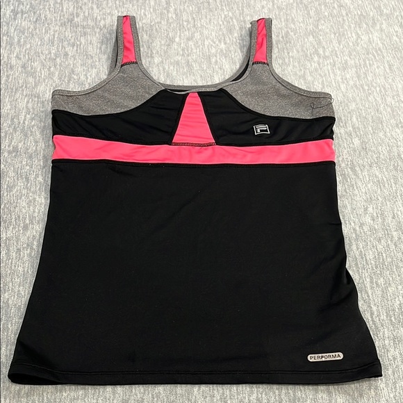 Fila Women's Black and Pink  tenis tank Top size M - Picture 1 of 6